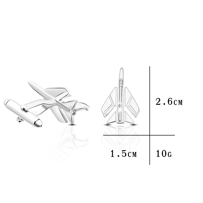 Hot Sale Copper Tie Clip Fashion Plane Styling Cuff links Mens Metal AirPlane Cufflinks For Lepton Design | Украшения и