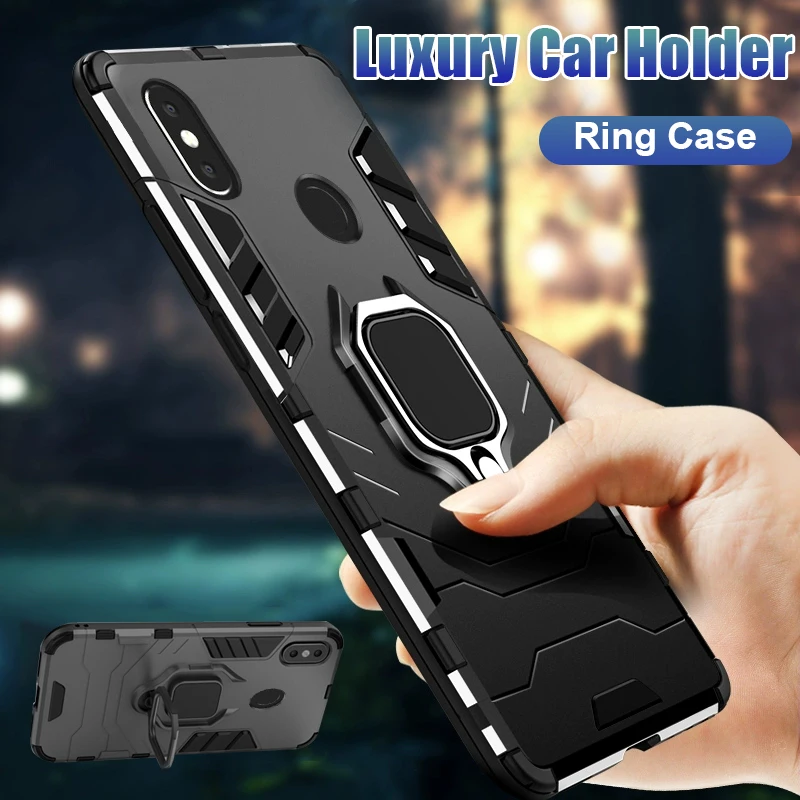Luxury Magnet Metal Ring Cover Case for Xiaomi Redmi Note 7 mi 8 Lite Shockproof SE A2 A1 Car Holder |