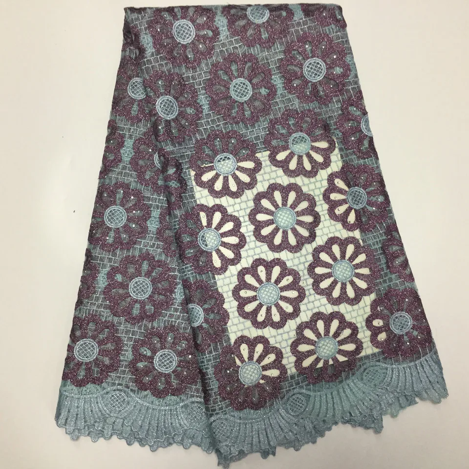 Высокое качество Африканский шнур кружево ткань химический водорастворимые