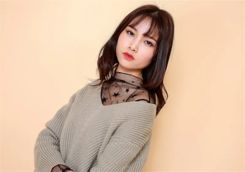 Для женщин сексуальная Harajuku Сетка Прозрачная Футболка полые прозрачные майка; зимние детские носки со звездами, в крапинку, в базовый топ, рубашка Femininas Клубная одежда TS03