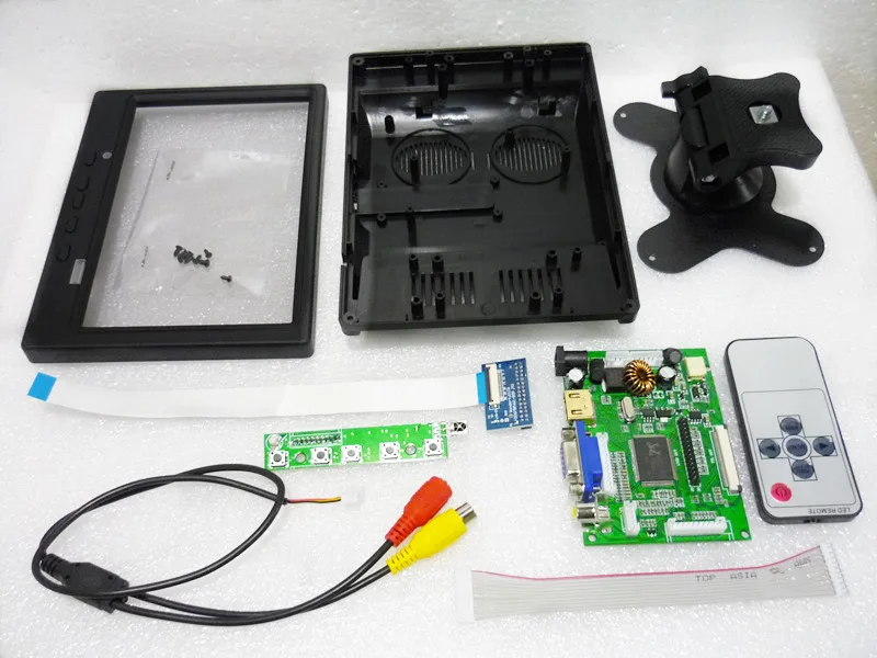 Пластиковый Чехол для 7 дюймового HSD070PWW1 1280*800 lcd + HDMI VGA 2AV плата драйвера RTD2660H вид