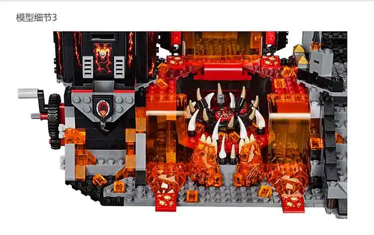 70323 Рыцари nexoe Bela 10521 1229 шт. Jestro Volcano Lair фигурка строительные блоки кирпичи игрушки