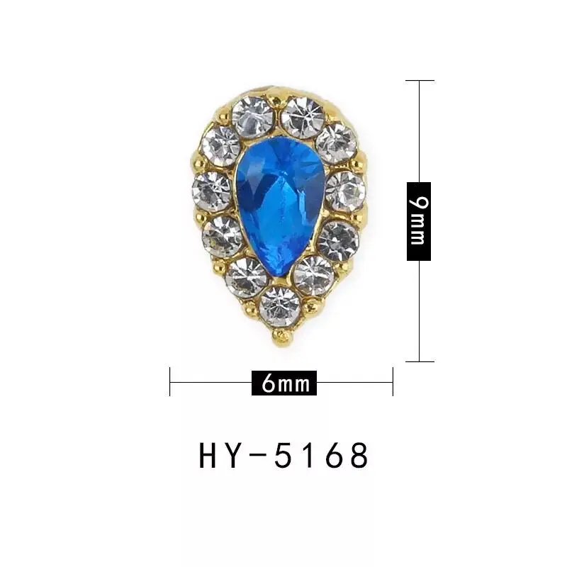 10 шт. очаровательные стразы из хрустального сплава в форме капли украшения для