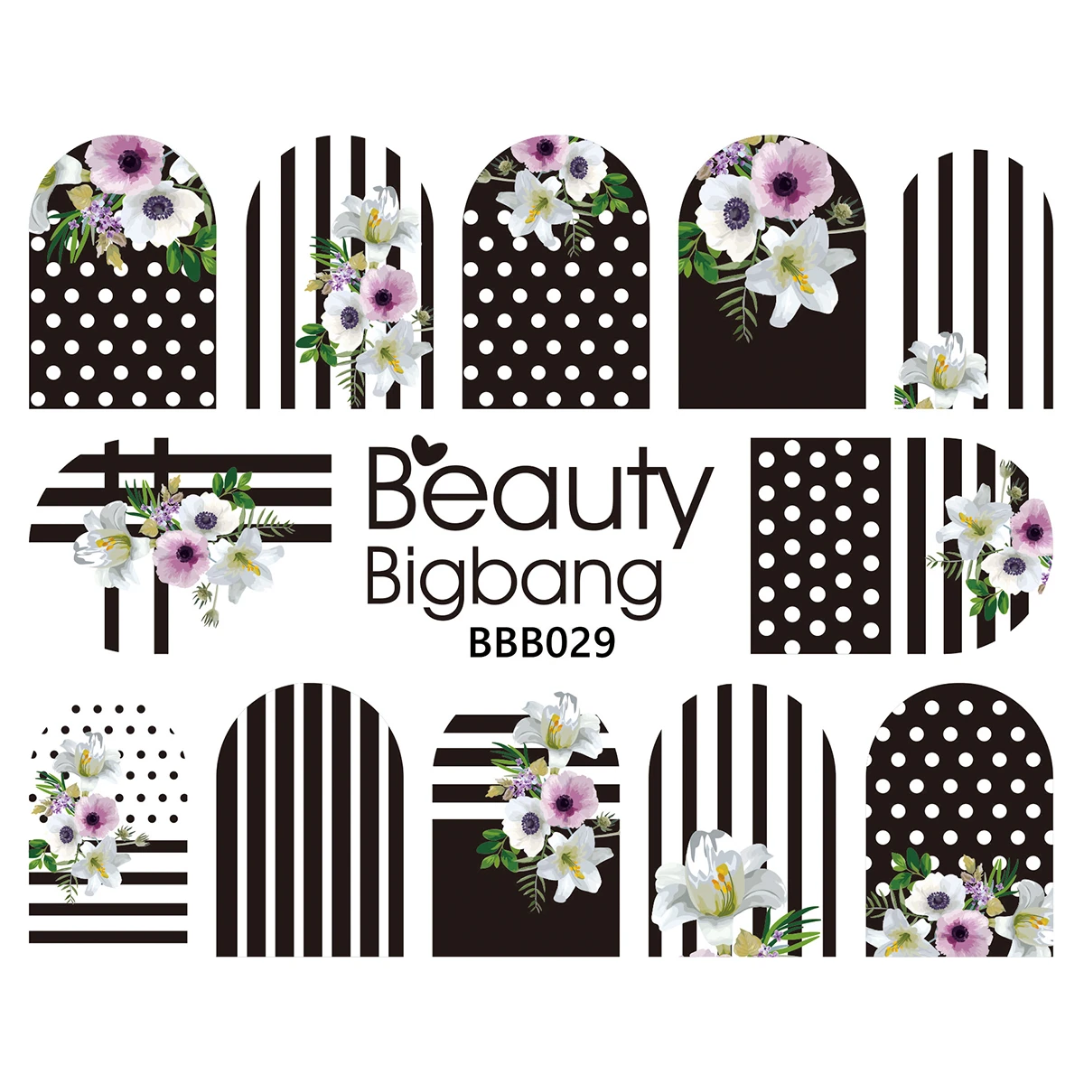 BeautyBigBang 1 лист Радужные облака изображения наклейки для ногтей милые животные дизайн маникюр Дизайн ногтей украшения Водные Наклейки BBB008 - Цвет: 29