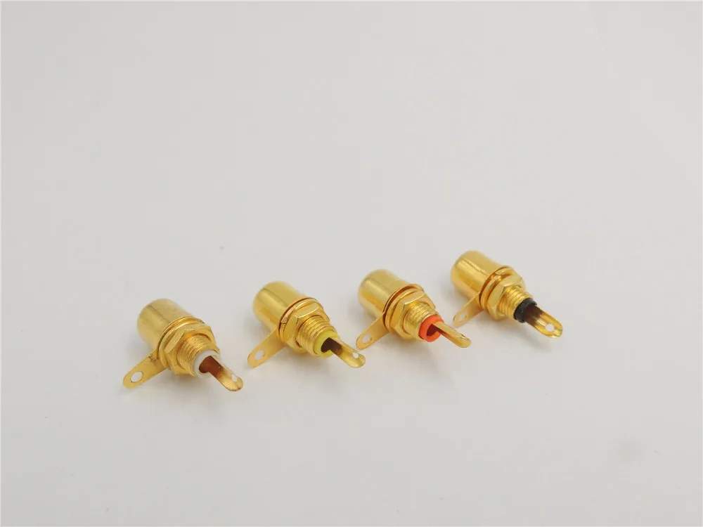 12 шт. позолоченный усилитель аудиотерминал RCA разъем для телефона гнездовой
