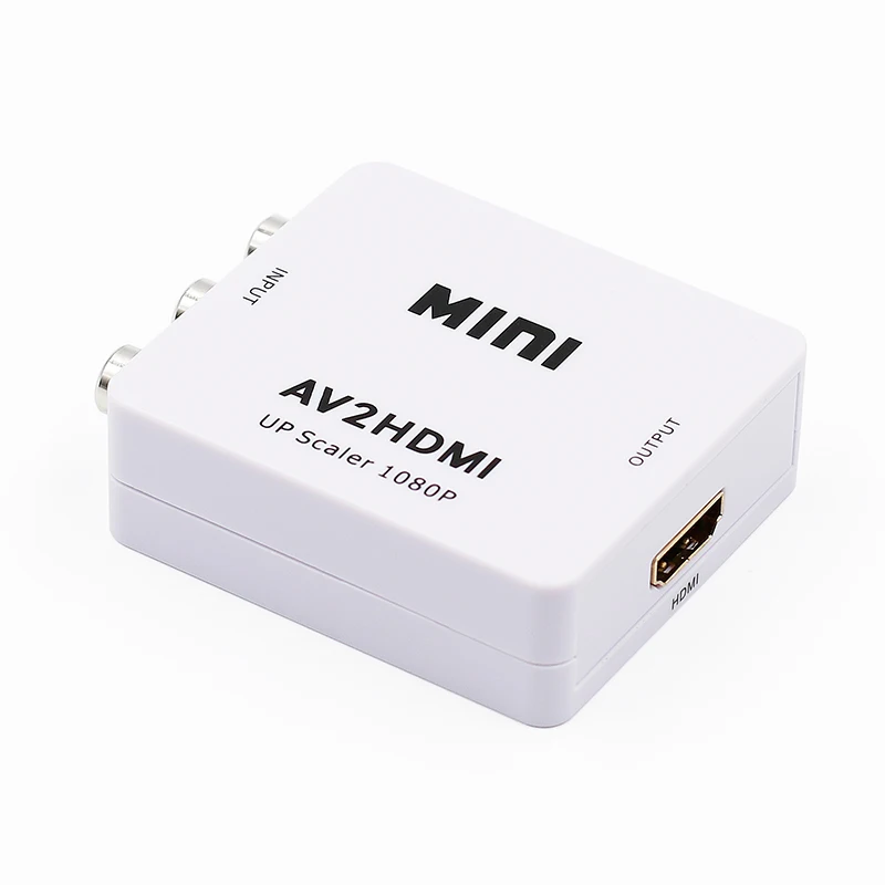 AV в HDMI конвертер 1080P AV2HDMI адаптер RCA Мини преобразователь сигнала для ТВ VHS