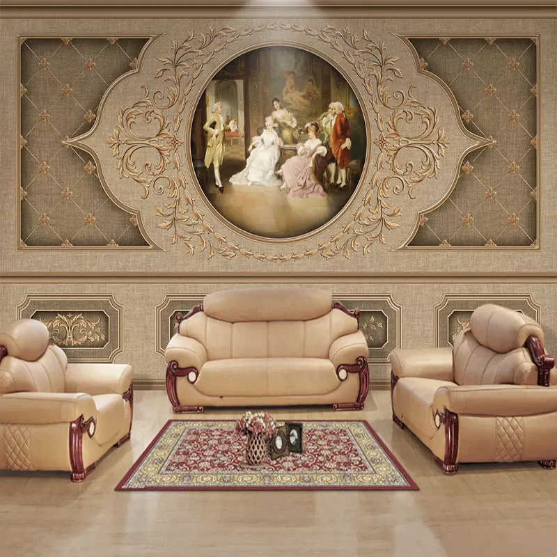 Европейские Роскошные фотообои в стиле ретро настенные 3D обои для стен гостиной