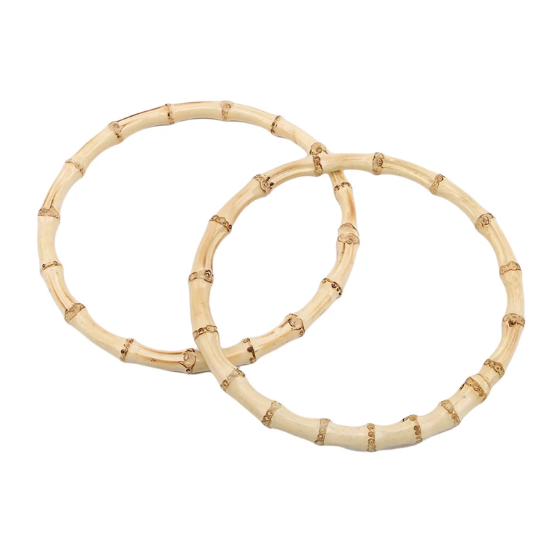 2 шт./лот круглая бамбуковая сумка ручка для Сумочка ручной работы DIY сумки