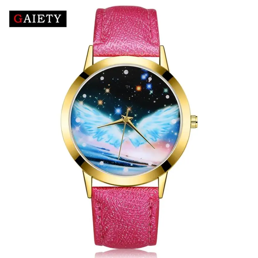 Милые дизайнерские аналоговые наручные часы с изображением Луны женские модные