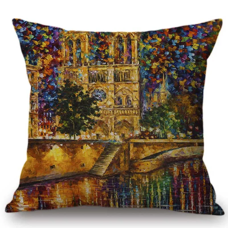 Разноцветный чехол с изображением Эйфелевой башни картины маслом Франции Парижа