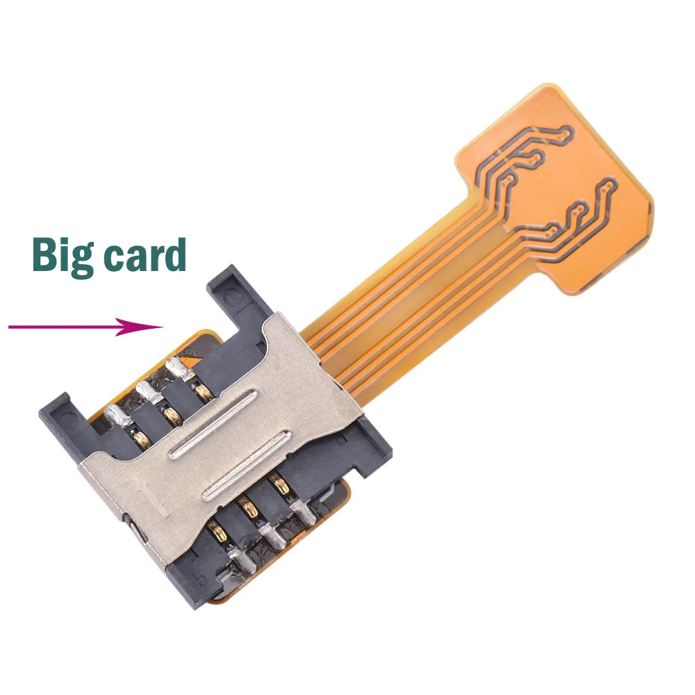 big Для Android удлинитель 2 микро удлинитель адаптер двойной Micro SD адаптер Micro SIM карта гибридный двойной для samsung S7/S7 Edge/S8/E5 - Color: big
