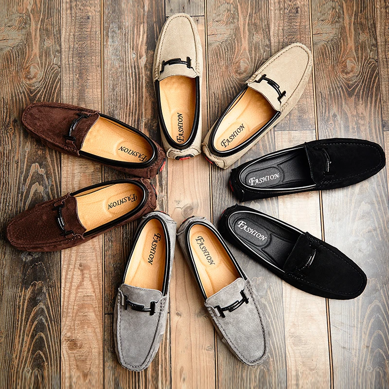 Rommedal Summer Suede Leather Mens Loafers Luxury Brand Top Men's Casual Shoes Slip On Boat For Men Moccasins Chaussure | Обувь