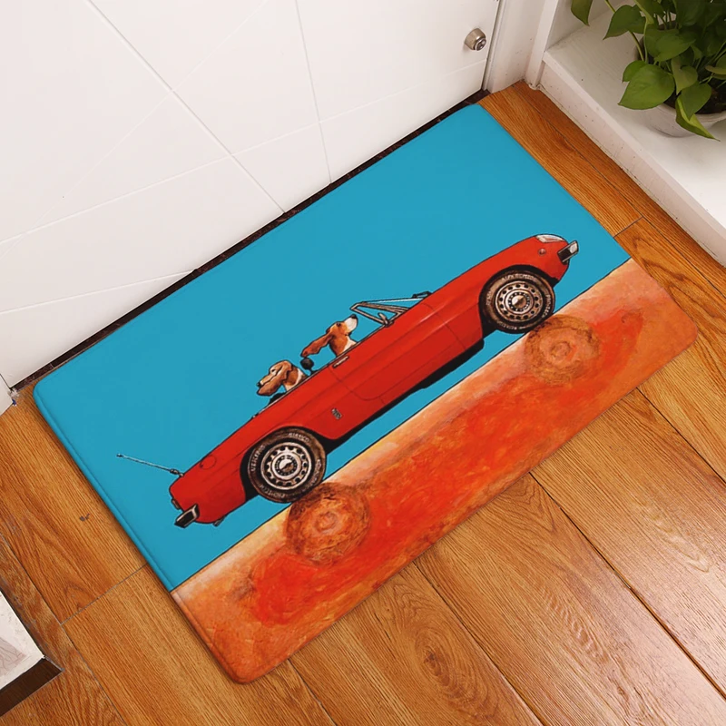 Новинка противоскользящие ковры автомобильные коврики с принтом собаки для