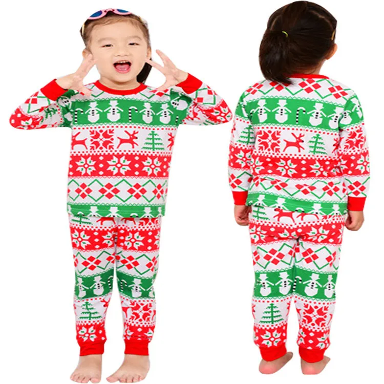 2 шт. Детская футболка с длинным рукавом и штаны из лайкры|christmas kids|clothes setkids baby boy |