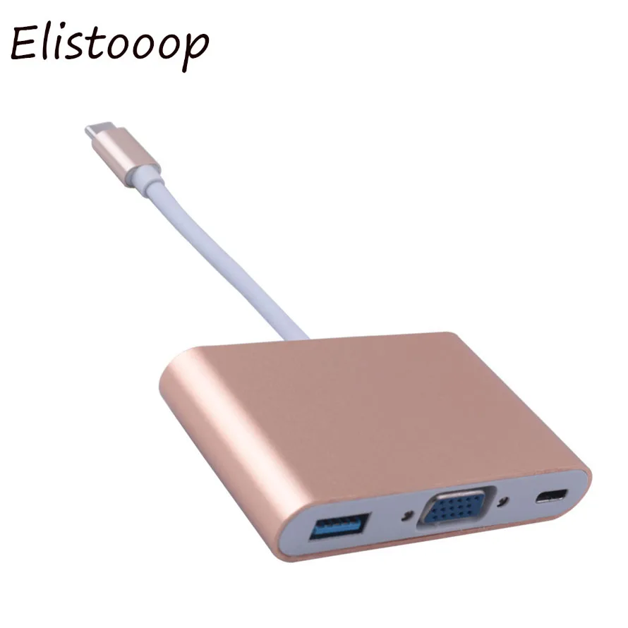 Кабель-адаптер USB 3 1 Type C to VGA type hdmi c для нового Macbook | Электроника