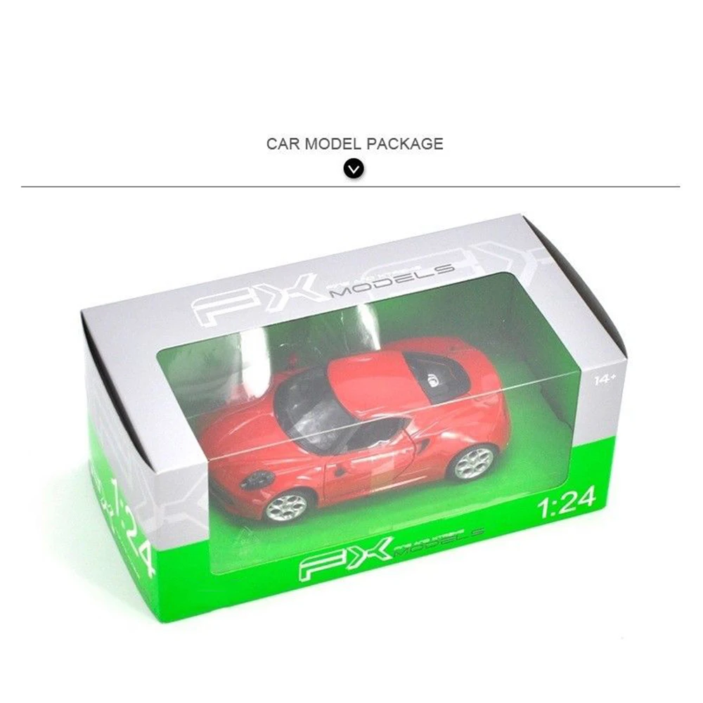 Детские игрушки, 1:24, красные классические машинки, красные, Alfa Romeo 4C, литье под давлением, модель автомобиля, игрушка в подарок, игрушки для коллекции