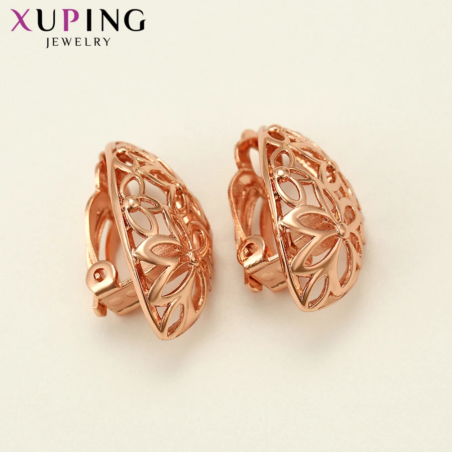 Xuping винтажные элегантные серьги обручи простые для женщин Изысканные ювелирные