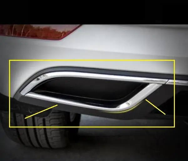 Нержавеющая сталь выхлопные трубы горло декоративные блестки для Volkswagen Golf 7/7 5 2018