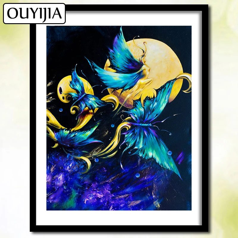 Алмазная 5D картина OUYIJIA для творчества полноразмерная мозаика с бабочками