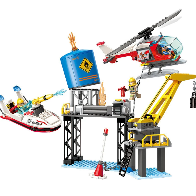 321 шт Детские развивающие строительные блоки игрушки совместимые с Legoingly city Fire