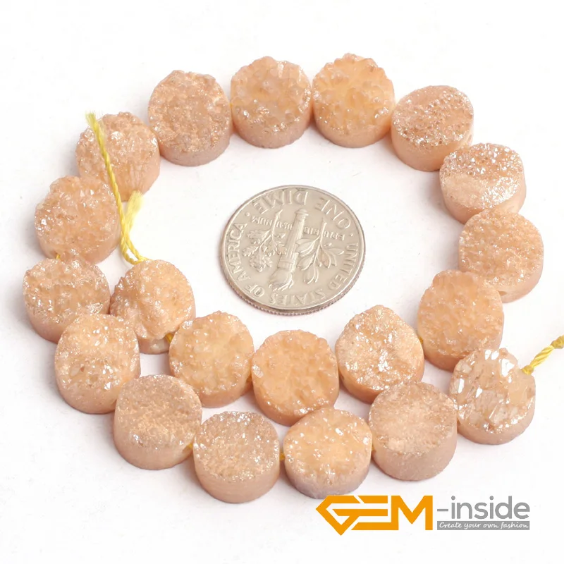 10 мм сырой сырье Druzy аметисты металлическое титановое покрытие монеты свободные