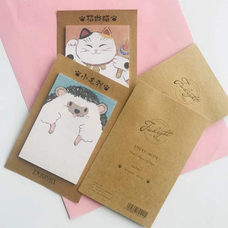 30 страниц Kawaii Шиба ину Ежик кролик Lucky Cat блокноты для студентов канцелярские