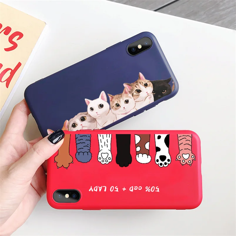 Цветной чехол для телефона для iPhone 11 Pro XS Max XR X 8 7 6 6S Plus 5 5S SE роскошный мягкий ТПУ задняя крышка красный чехол для iPhone X чехол