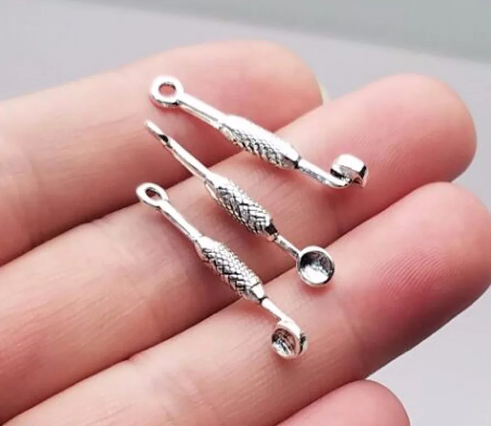 

30pcs/lot--28x4mm, pipe chams,Antique Silver plated pipe charms ,DIY supplies, Jewelry accessories
