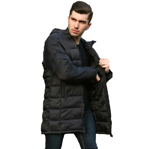 Holyrising Camperas Hombre Invierno легкая парка черные куртки и пальто на молнии Зимняя теплая удобная одежда с капюшоном 18500-5 - Цвет: Black