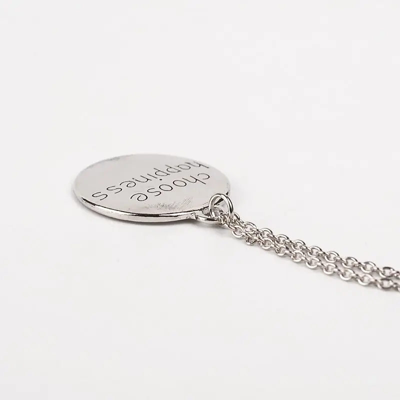 Цепочка серебряного цвета с надписью выбор счастья|jewelry gift box|jewelry shopjewelry fabric |