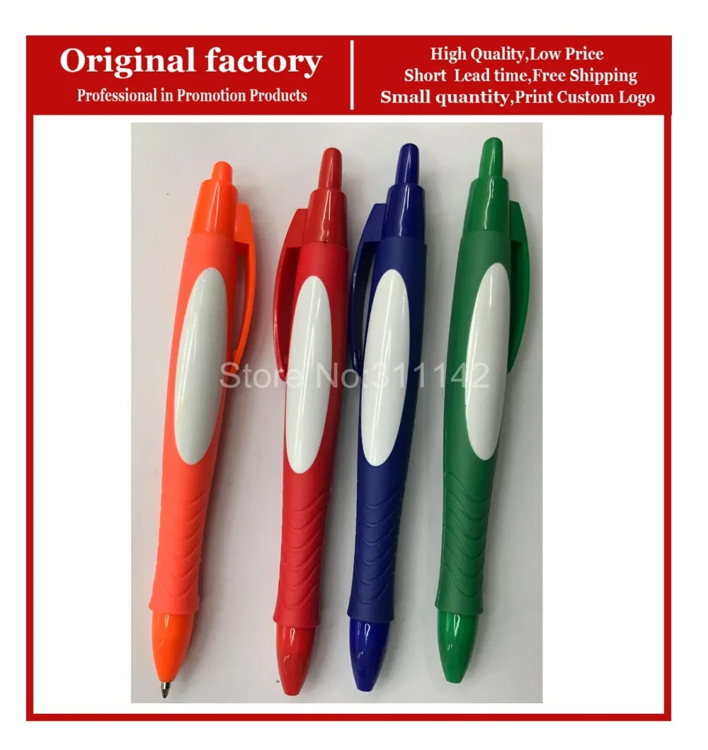 Ручки с пользовательским логотипом Рекламные шариковые голубые пластиковые