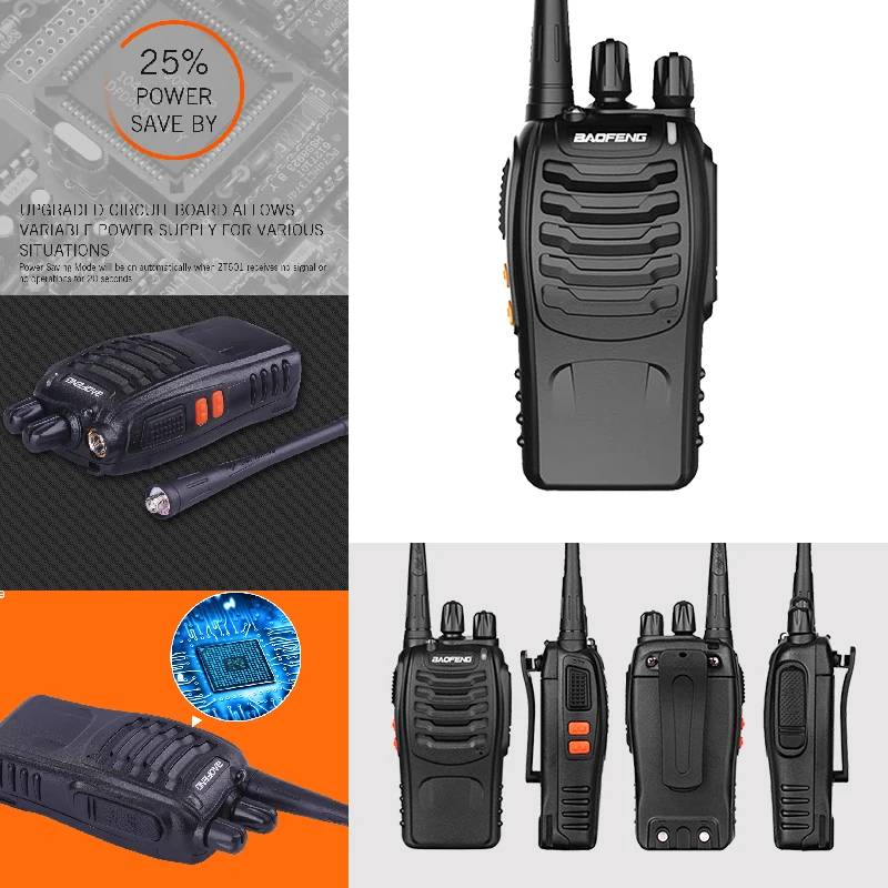 10 шт./лот Baofeng BF-888S портативная рация 5 Вт портативная рация bf 888s UHF 400-470MHz 16CH двухсторонний портативный трансивер Raio
