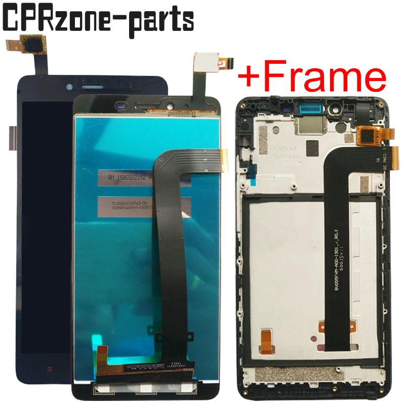 5.5&quot 100% tested For Xiaomi Redmi Note 2 / Hongmi LCD Display touch screen Digitizer Assembly with frame free shipping | Мобильные