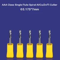 cnc router china wholesale tools single flute spiral bits mill aluminum cutting bit 7mm 18