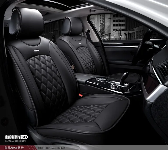 Black 6 pcs set Чехол для сидения автомобиля авто чехлы сидений Аксессуары для Kia ceed cerato sorento sportage 3 r soul 2010 2009 2008 2007 - Название цвета: Black 6 pcs set