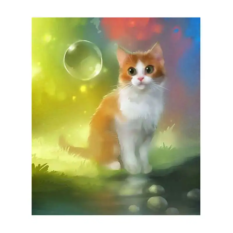 Хит-сделай сам Алмазная картина мультяшное животное Полный алмаз пейзаж горный