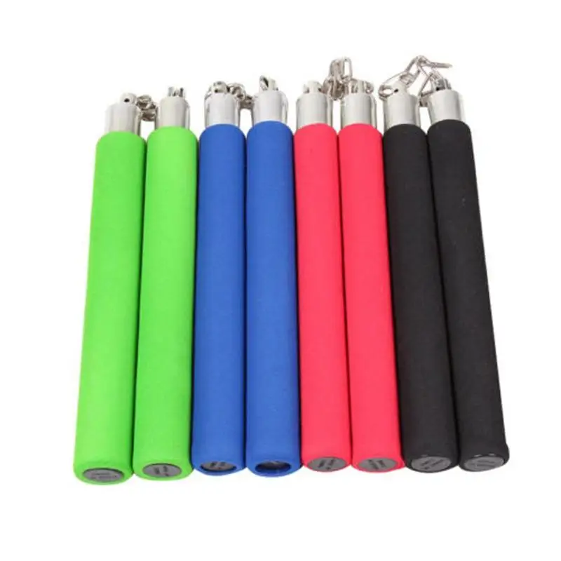 Горячая единоборство пена губки безопасные нунчаки для фитнеса Nunchaku для детей Дети kungFu начинающих обучение красный/синий/черный/зеленый