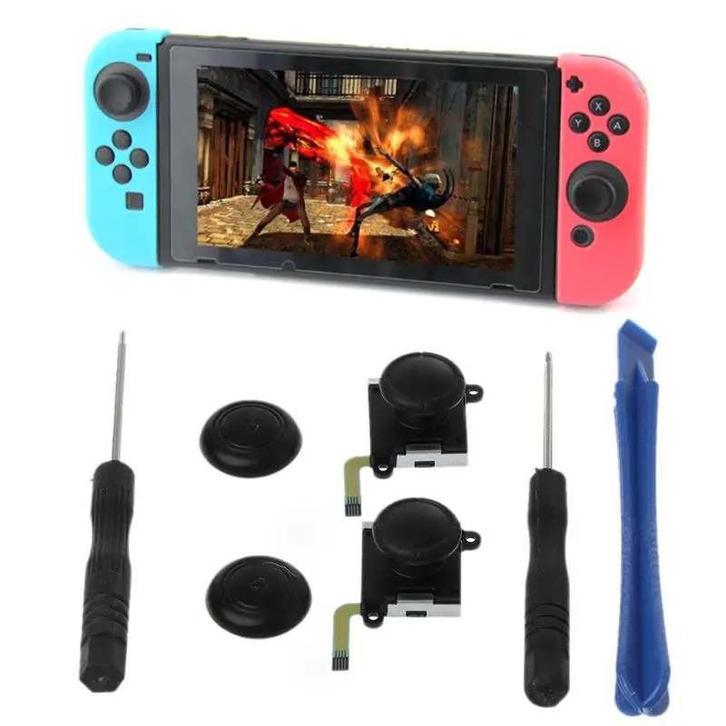 3D Аналоговый джойстик переключатель Thumb Stick модуль контроллера датчик потенциометра ремонт инструмент Замена Черный для переключателя kingd 12