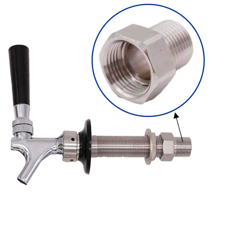 Нержавеющая сталь 5/" Женский BSP x 1/2" Мужской NPT/BSP адаптер доморощенного оборудования