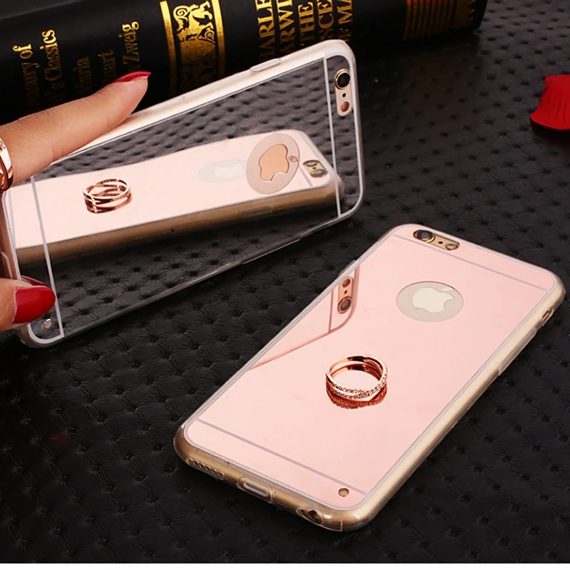 Electroplate Mirror Case for iphone XS MAX X XR 7 8 6 6S Plus Soft TPU Silicone Cover 5 5s SE | Мобильные телефоны и