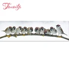 Алмазная вышивка TOUOILP с изображением животных, птиц, воробей, квадратные и круглые алмазы, алмазная живопись, вышивка крестиком