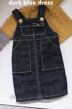 dark blue dress Новинка, 1/6 кукла, вымытый короткий нагрудник Blyth брюки Blyth платье одежда(Fit blyth, holala, Licca, mmk, Azone, Pullip, ICY, BJD, 1/6 кукла - Color: dark blue dress