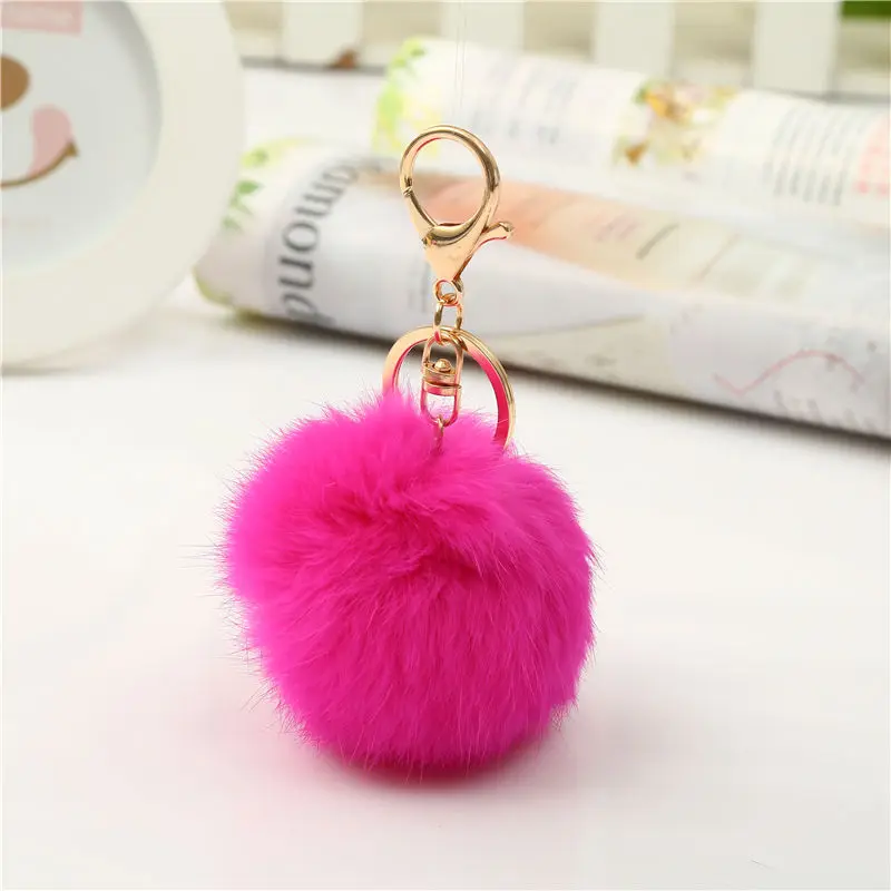 Брелок для ключей из искусственного кроличьего меха 8/10 см|bag pendant|rabbit fur key chainfur chain