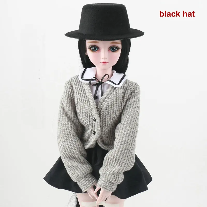 10 Кукла шляпа для Bjd 1/3 кукла девочка Топ шляпа красный/синий/черный/фиолетовый шапка-Кепка для кукол аксессуары для кукол Bjd - Цвет: 10