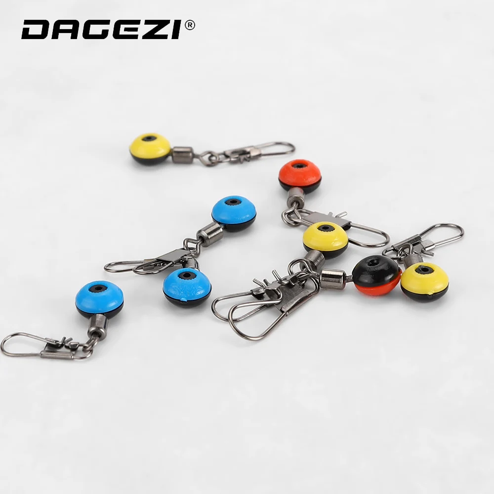 Рыболовный соединитель DAGEZI 25 шт./лот синий/красный/желтый рыболовный Вертлюг