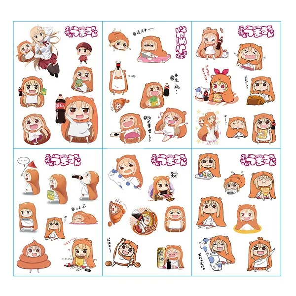 6 листов/набор, японские аниме, сериалы, декоративные наклейки Kawaii, скрапбукинг, сделай сам, рукоделие, наклейки s, канцелярские товары - Цвет: Q