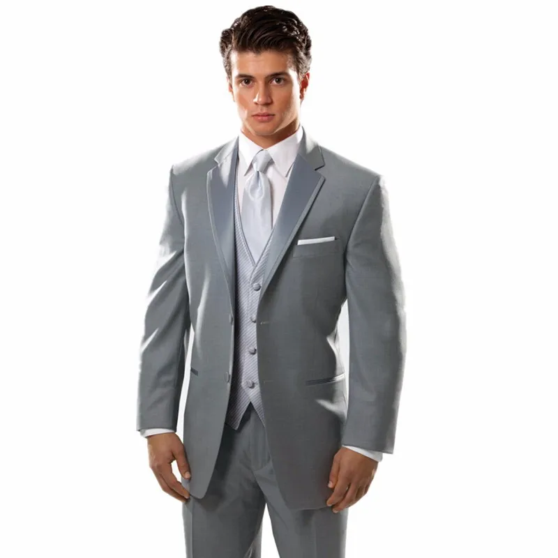 Новинка костюмы нотч вечернее платье современный свадьба смокинги костюм traje de