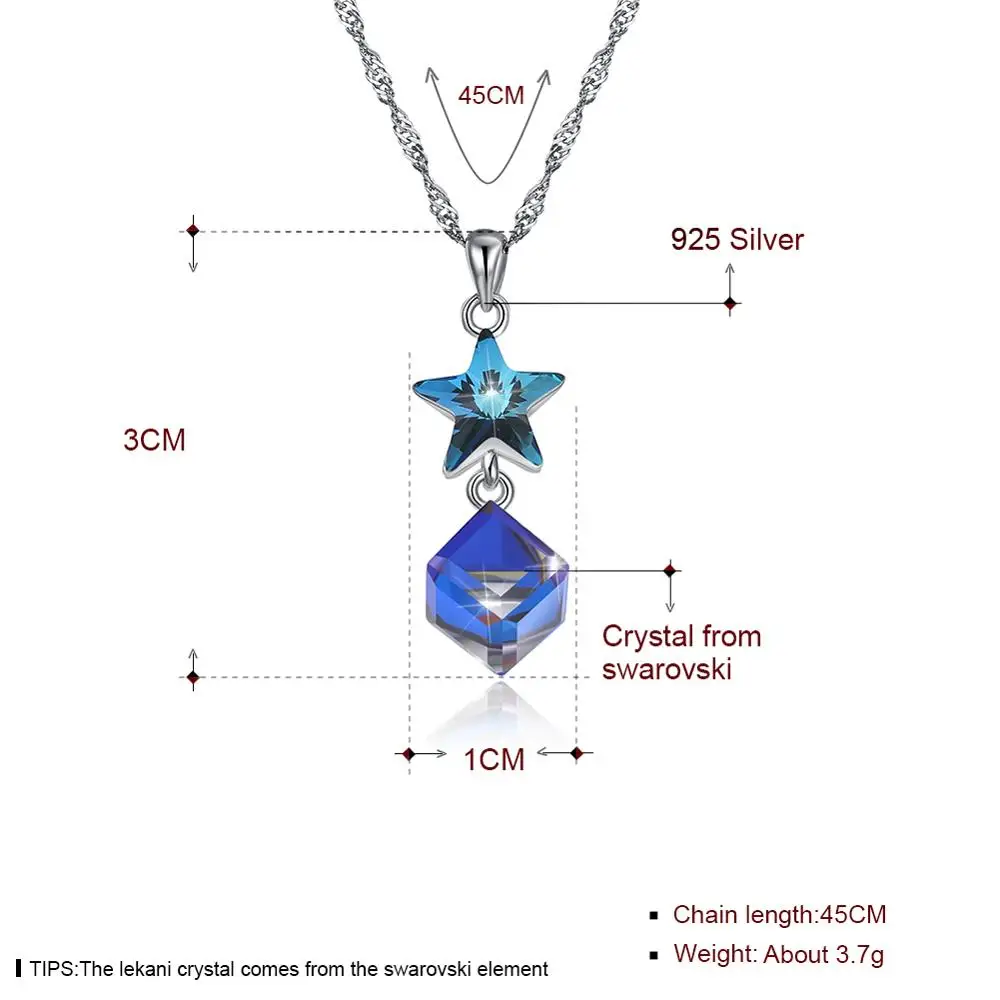 Морская звезда Тихий океан подвеска королевский синий кристалл от Swarovski Elements