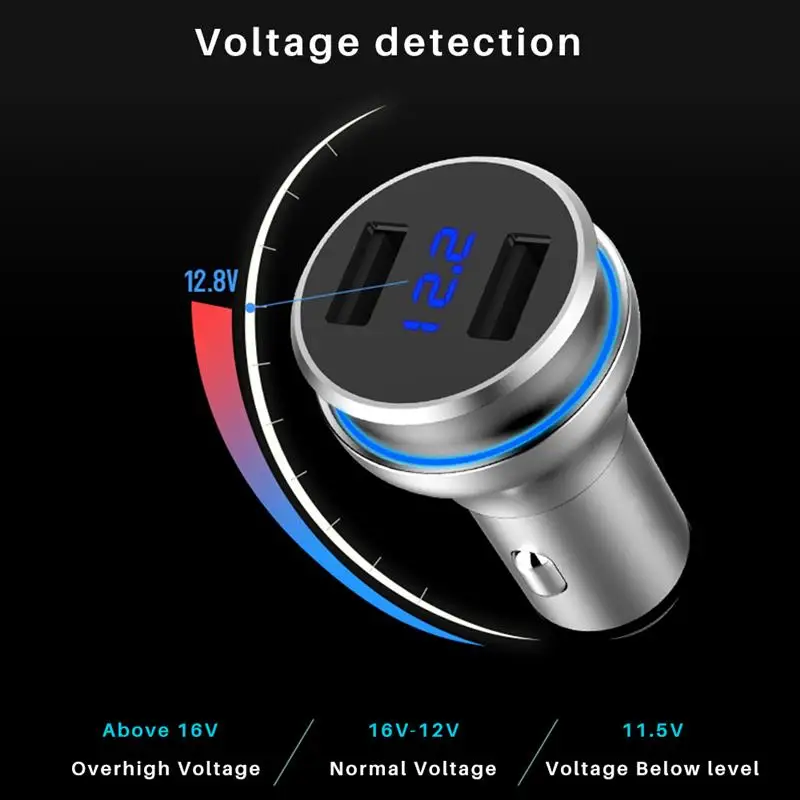 Универсальное автомобильное зарядное устройство с двумя USB портами и