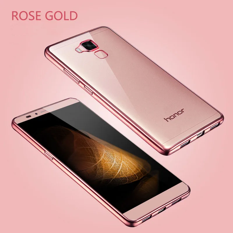 2016 Luxury Ultra Thin Clear Crystal Rubber Plating Electroplating TPU Soft Mobile Phone Case For Huawei Honor 5X Cover bag |